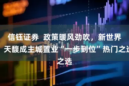 信钰证券  政策暖风劲吹，新世界・天馥成主城置业“一步到位”热门之选